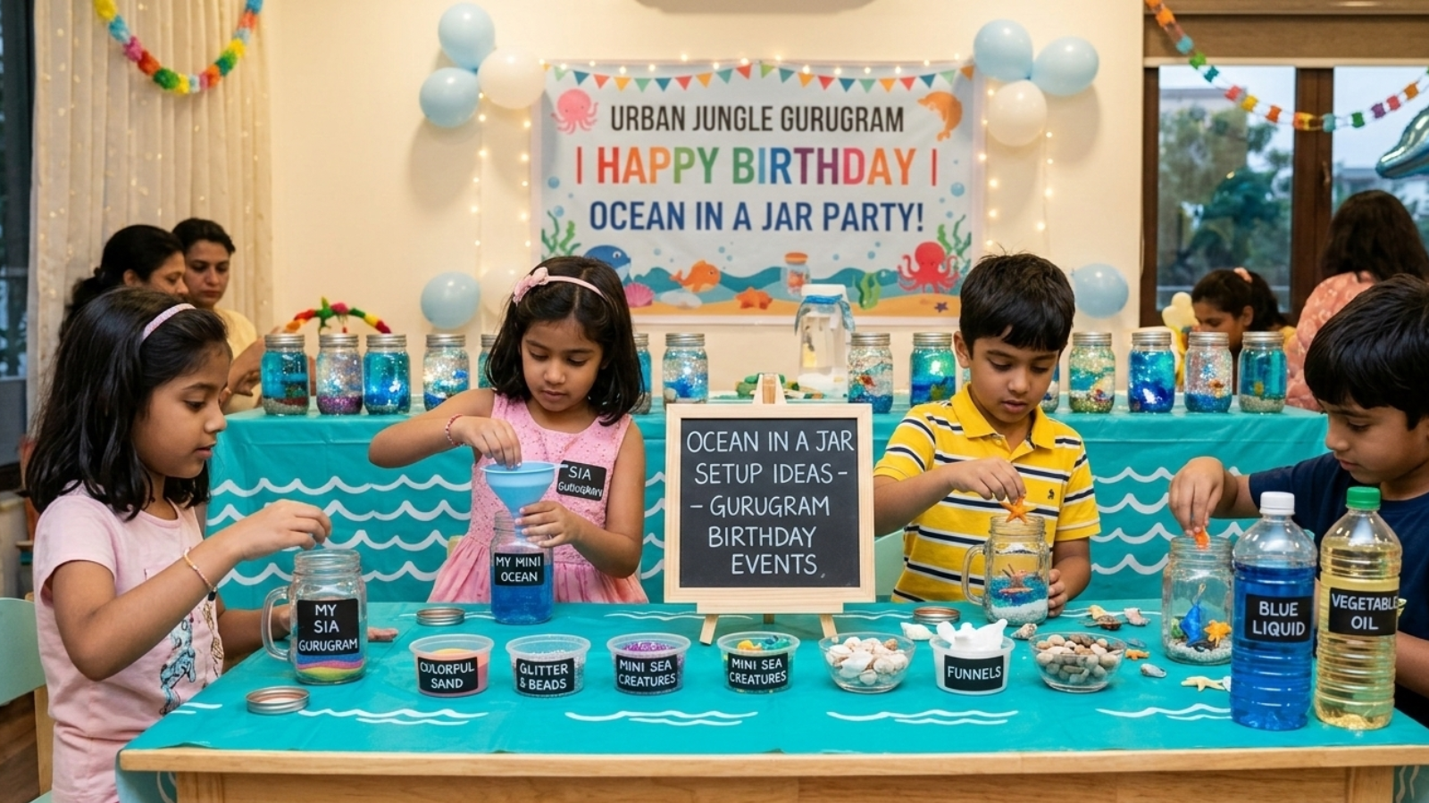 Ocean in Jar Setup Ideas in Gurugram Birthday Events