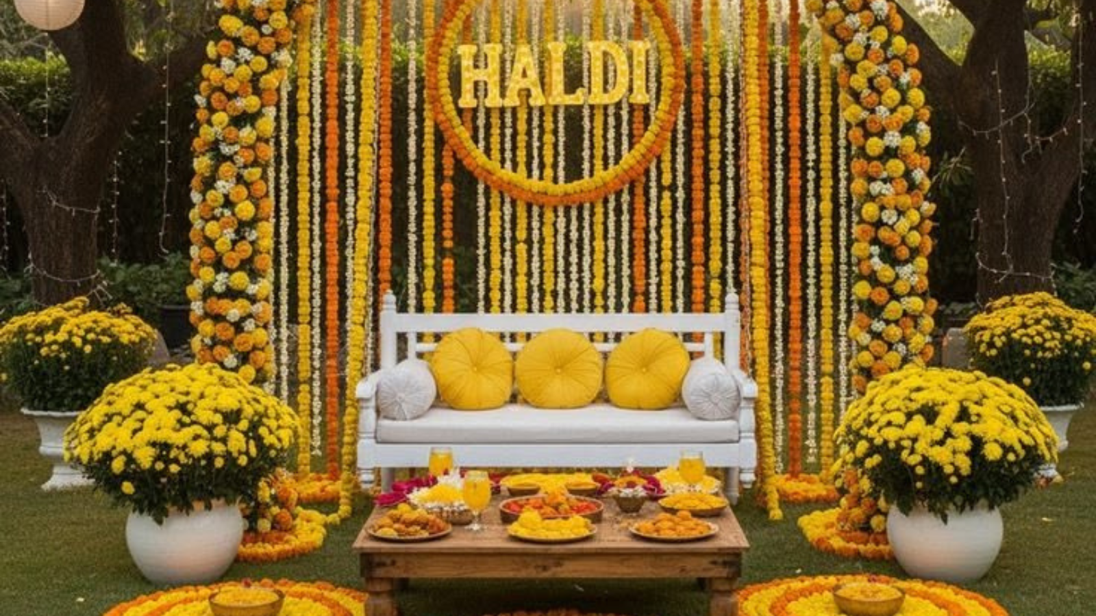 DIY Haldi Decoration at Home