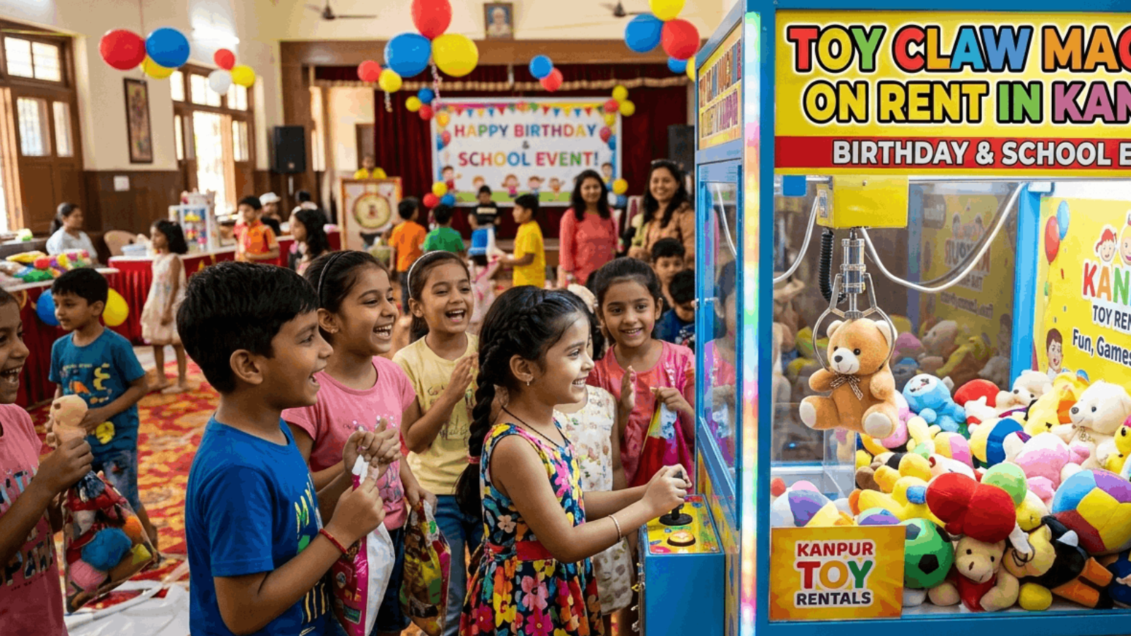 Toy Claw Machine on Rent in Kanpur for Birthday & School Events