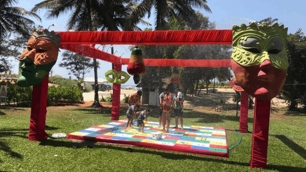 rain dance setup Niti Bagh Delhi