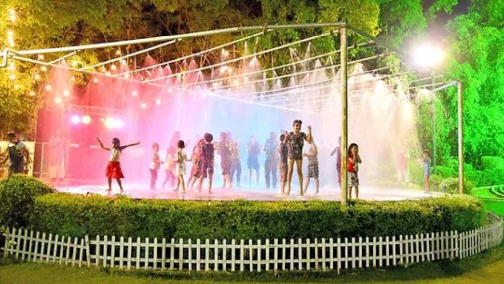 rain dance setup Moti Bagh Delhi