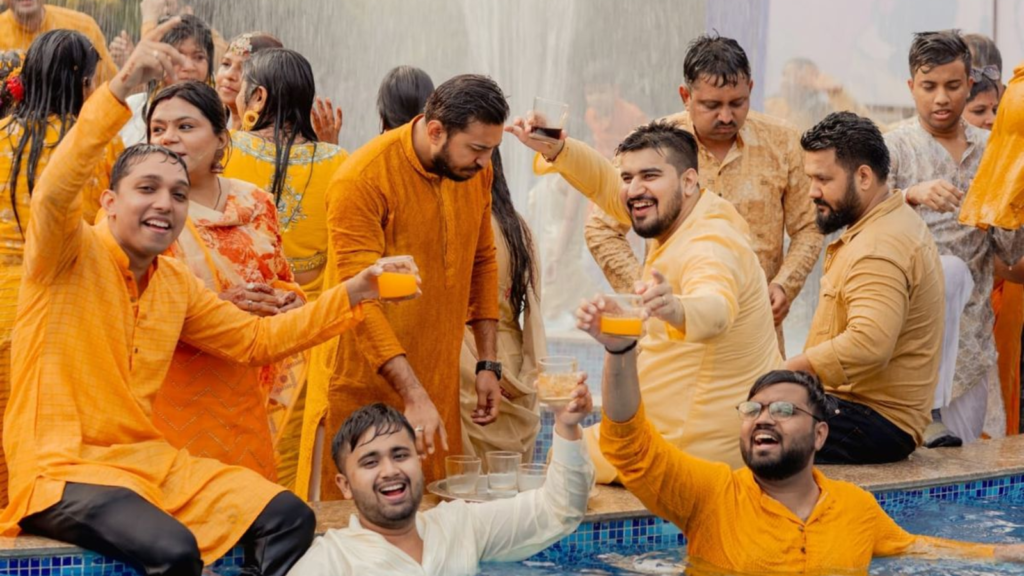 rain dance setup Sujan Singh Park Delhi