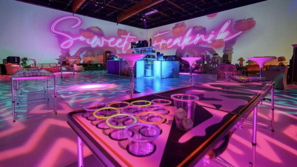 instagrammable 90s candy bar setup on rent