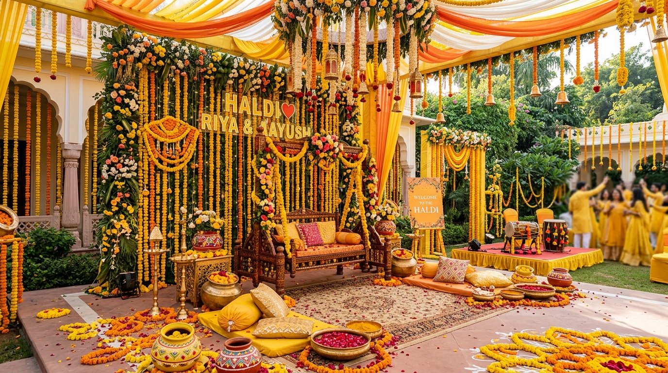 Trending Yellow Haldi Decor Ideas for Instagram Weddings