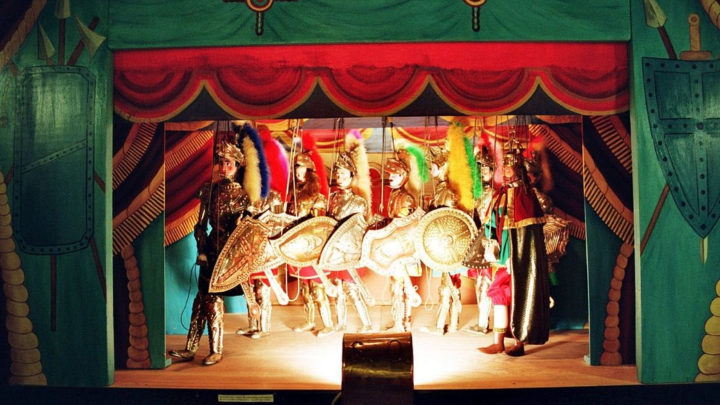 puppet show in Moti Bagh