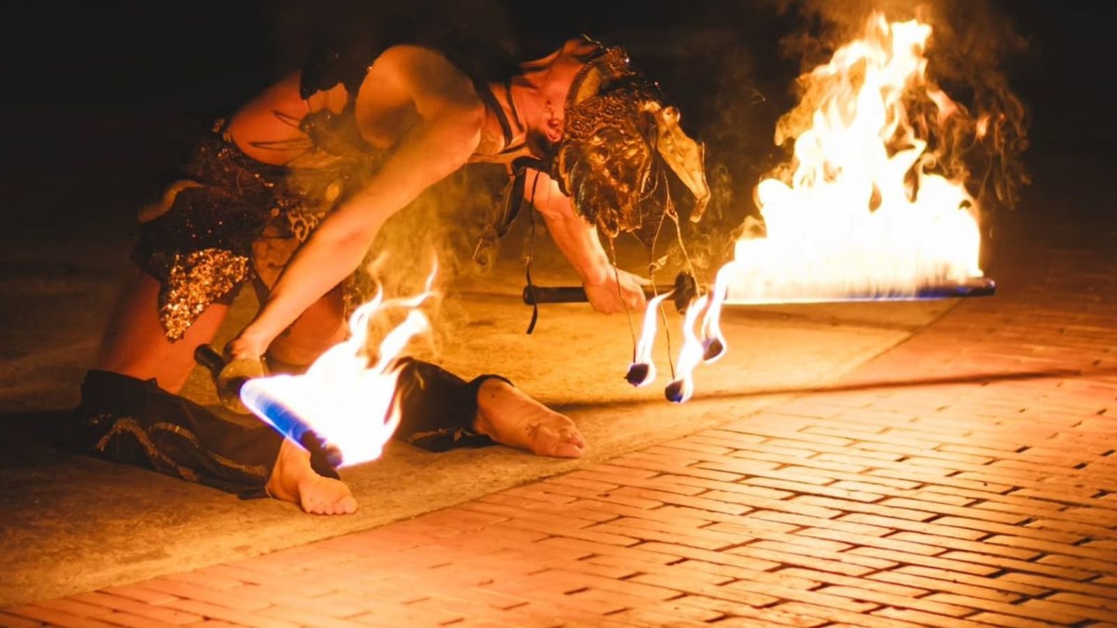 Live Fire Performances by Fire Jugglers in South Ex Part 2