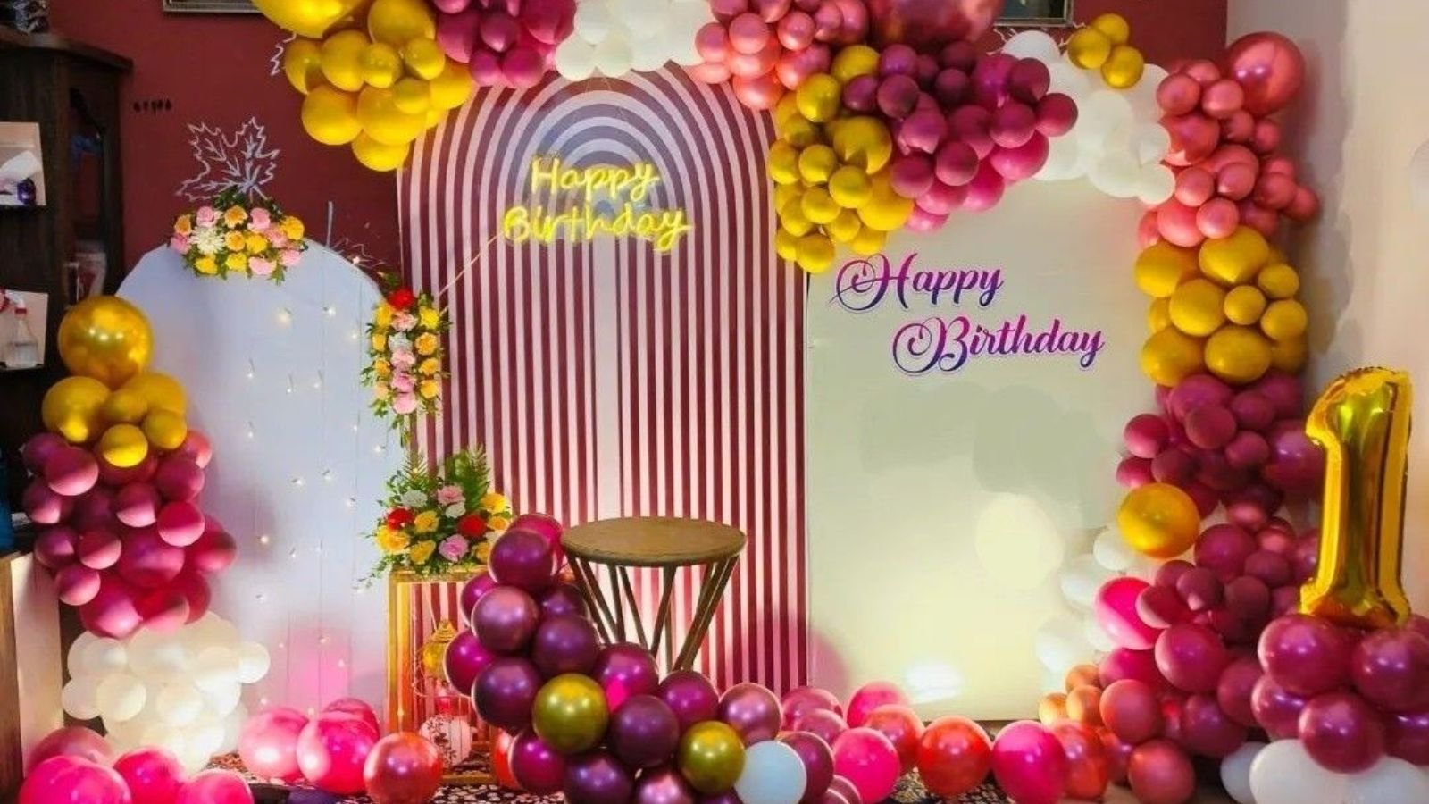 Birthday Decoration at Home in Sujan Singh Park for Family Celebrations