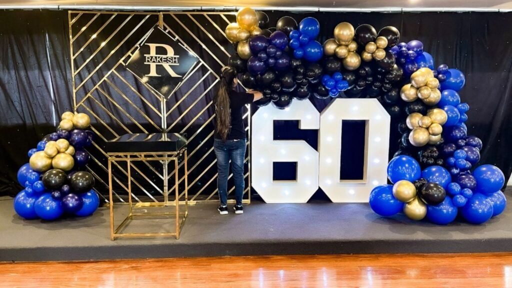 60th Birthday Decorations in Defence Colony for Luxury Celebrations