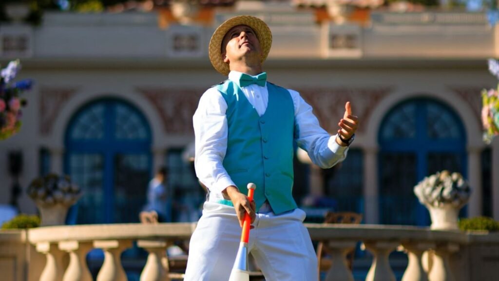 Premium Wedding Entertainment with Vintage Circus Juggler in Man Singh Road Si