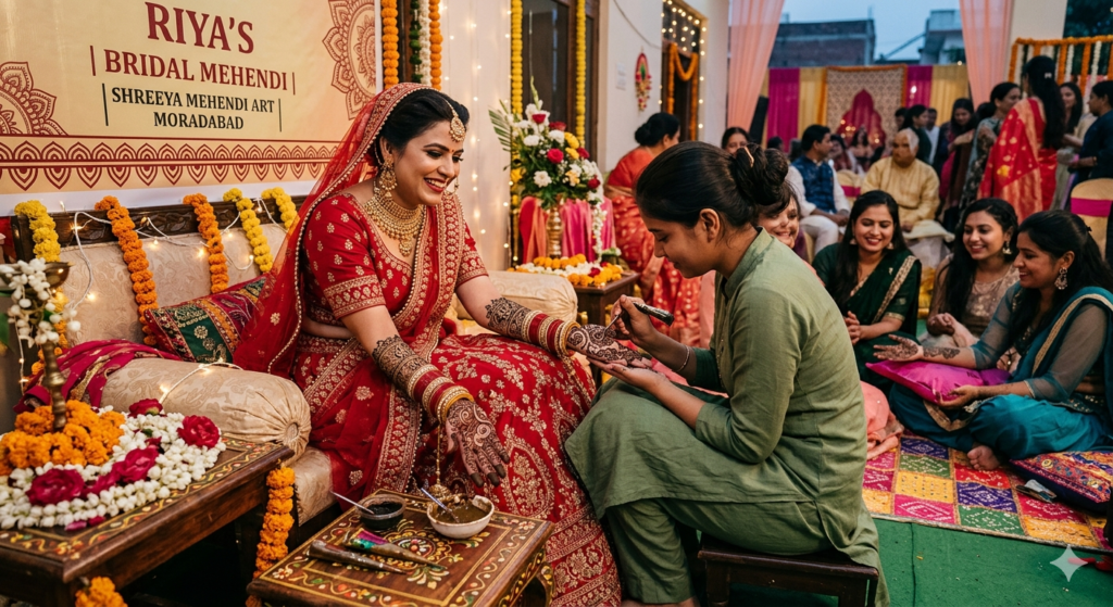 Skilled Mehndi Artist Near Me in Moradabad for Bridal Mehndi