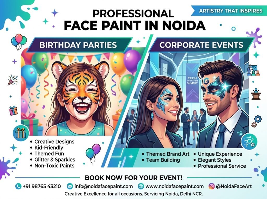 Professional Face Paint in Noida for Birthday and Corporate Events