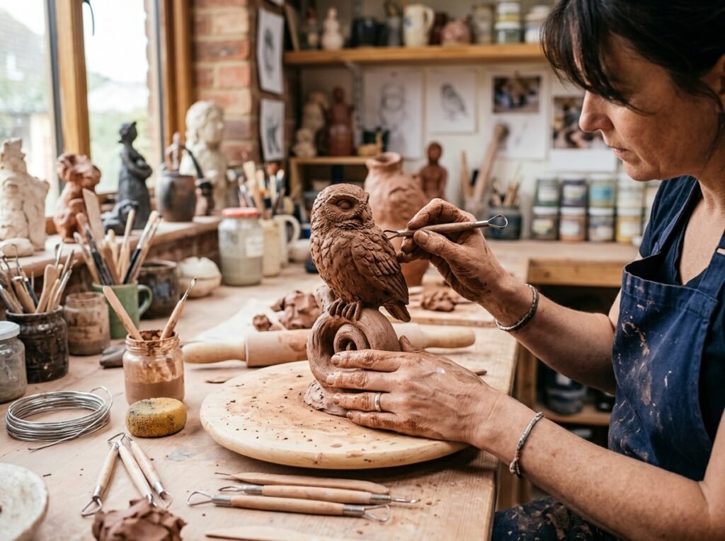 Sculpting Clay in South Extension Part 2 for Artistic Learning Sessions