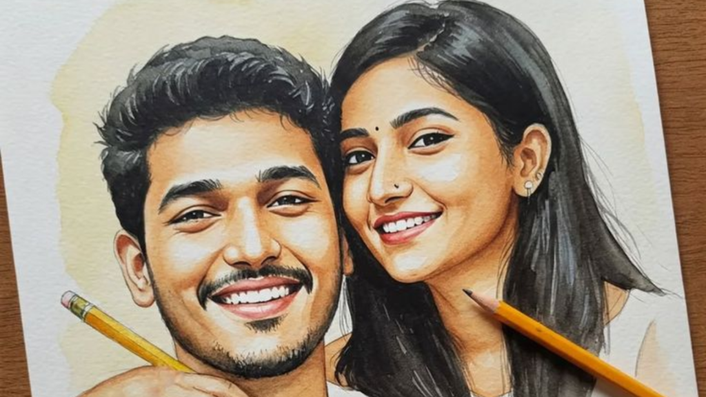 Colour Pencil Portrait in Amritsar