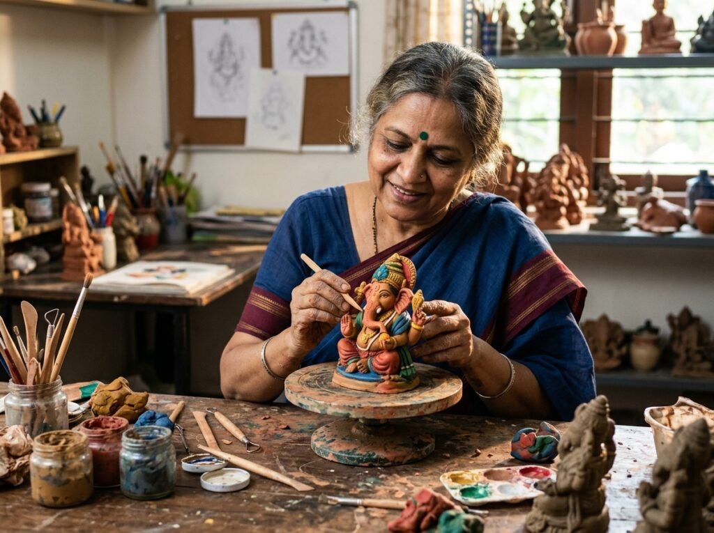 Molding Clay in Rampur for Educational Art Workshops