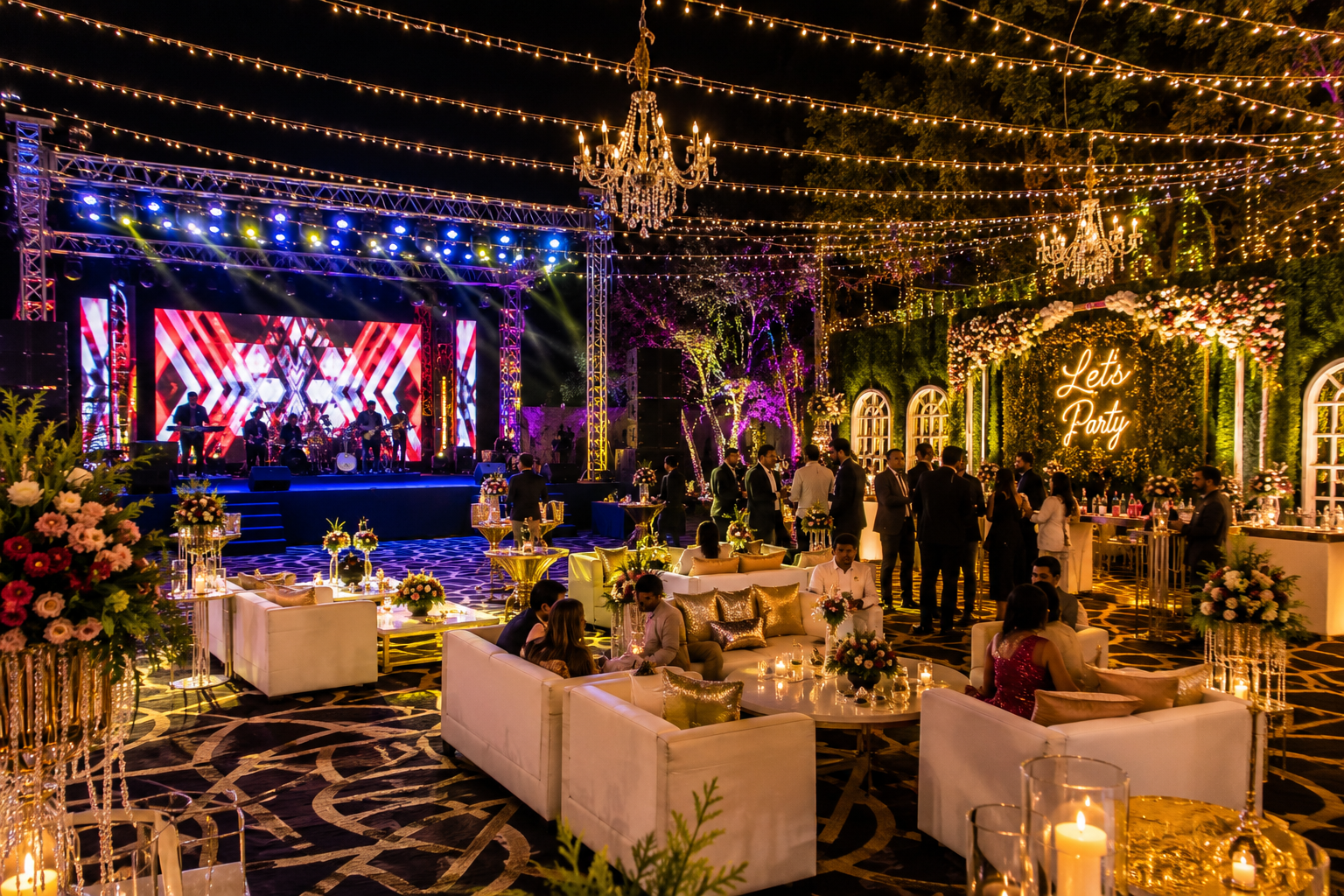 Fun Activities for Corporate Events in Delhi with team building games, carnival stalls, arcade games, employee engagement activities, and corporate entertainment by Party Events