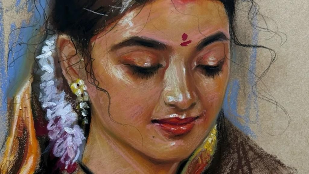 Abstract Portrait in Defence Colony: Luxury Portrait Artwork for Modern Interiors