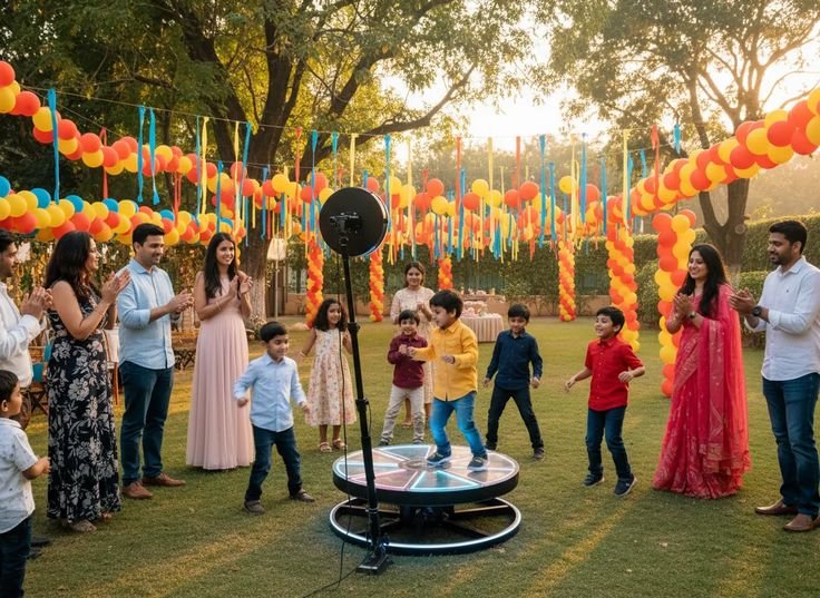 Neon theme party in Delhi NCR with glowing decorations and colourful lights