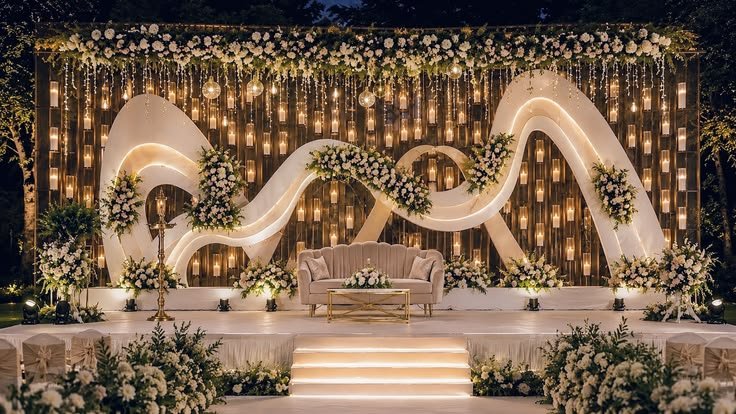 Complete event entertainment setup in Delhi NCR featuring carnival games, gaming zones, DJs, stage lighting, inflatables, and live performances.